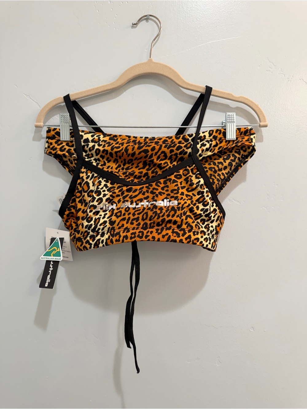 Slix Australia Leopard Print Athletic 2 Piece Swimsuit Set Stamina Aus 10 /US 6 - Picture 2 of 16